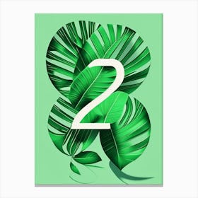 26, Number, Education Jungle Leaf Canvas Print