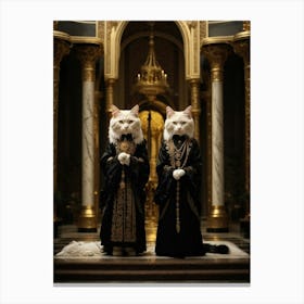 King And Queen Of Cats 1 Canvas Print