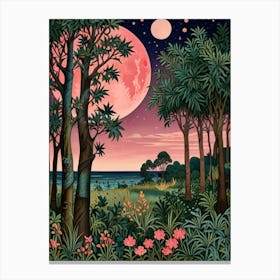 William Morris Moon In The Forest 6 Canvas Print