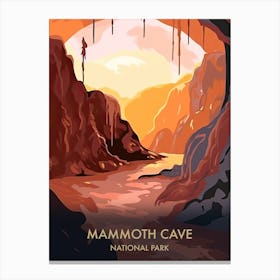 Mammoth Cave National Park Travel Poster Illustration Style 3 Canvas Print