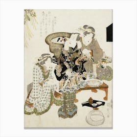 The Actor Onoe Kikugorō Iii At Umemoto Teahouse By Utagawa Kunisada Canvas Print