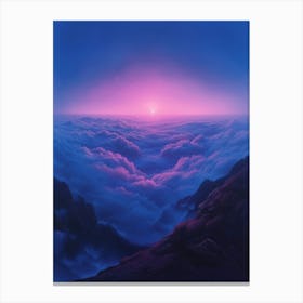 Sunset Over The Clouds Canvas Print