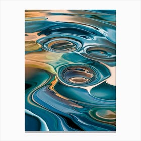 Abstract Depiction of Water Ripples Canvas Print