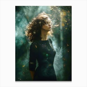 Girl In The Forest Canvas Print