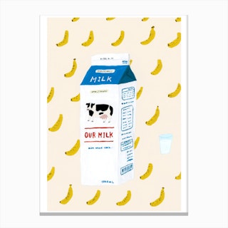 Banana Milk Canvas Print