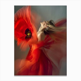Dancing Red Canvas Print