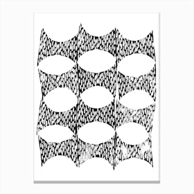Arches Block Print In Black And White Canvas Print