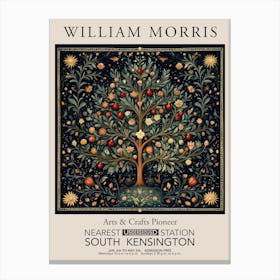 William Morris Prints Christmas Tree Of Life Gift Winter Vintage Canvas Print