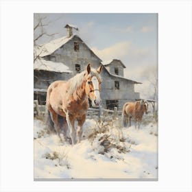 Old Stone Farm Winter 5 Canvas Print