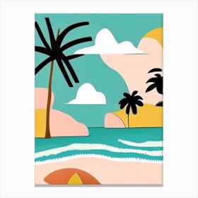 Ilha Do Mel Brazil Muted Pastel Tropical Destination Canvas Print