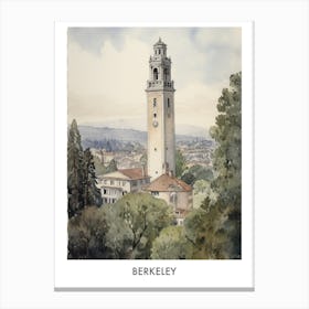 Berkeley Watercolor 2 Travel Poster Canvas Print