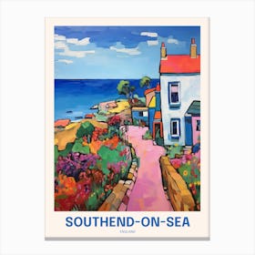 Southend On Sea England 6 Uk Travel Poster Canvas Print