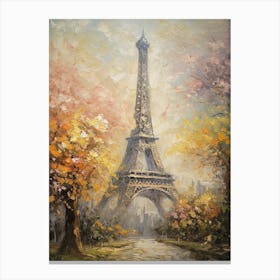 Eiffel Tower Paris France Monet Style 31 Canvas Print