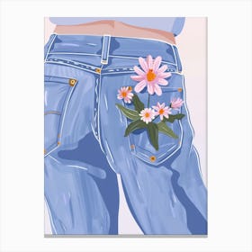 Garden Inspired Denim Canvas Print