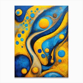 Cobalt & Gold Canvas Print