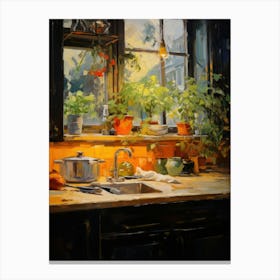 Kitchen Window Canvas Print