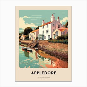 Devon Vintage Travel Poster Appledore 4 Canvas Print