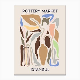 Istanbul Pottery Market Canvas Print