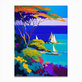 Nusa Dua Indonesia Colourful Painting Tropical Destination Canvas Print