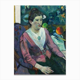 Woman In Front Of A Still Life By Cézanne (1890), Paul Gauguin Canvas Print
