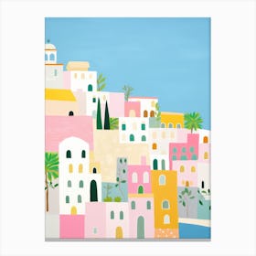 Amalfi Coast, Italy Colourful View 3 Canvas Print