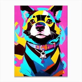 Dog With A Collar Canvas Print