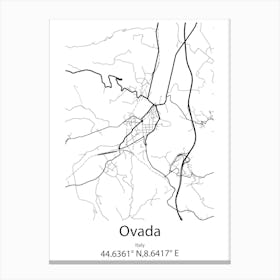 Ovada,Italy Minimalist Map Lienzos