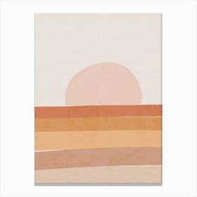 Bohemian Minimal Abstract Sunset Canvas Print