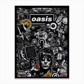 Oasis Band Graphic Poster Canvas Print