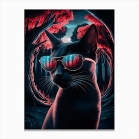 Cat In Sunglasses Canvas Print