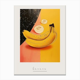 Art Deco Banana Poster Canvas Print