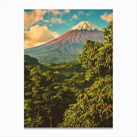Arenal Volcano National Park 2 Costa Rica Vintage Poster Canvas Print