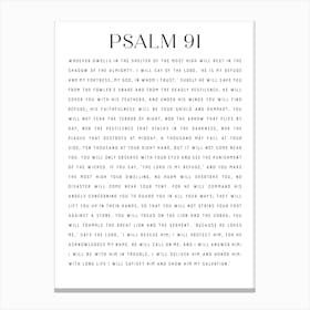 Psalm 91 Printable, Bible Verse Print, Faith Prayer, Digital Download, Scripture Wall Art, Typography Decor, Minimalist Christian Gift Toile