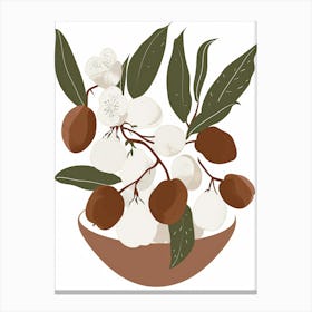 Apricots In A Bowl Canvas Print