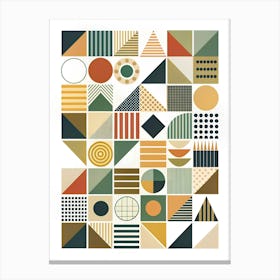 Mid Century Modern Shapes 02 Canvas Print