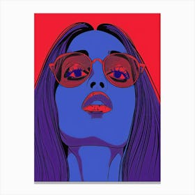 Girl With Glasses 5 Canvas Print