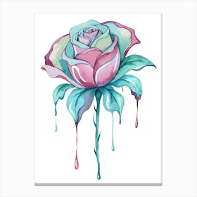 Watercolor Rose Canvas Print