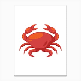 Crab Vector Illustration. Canvas Print