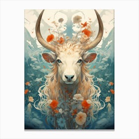 Highland Cow Bull Canvas Print