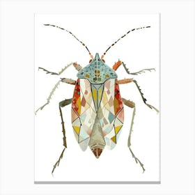 Colourful Insect Illustration Boxelder Bug 16 Canvas Print