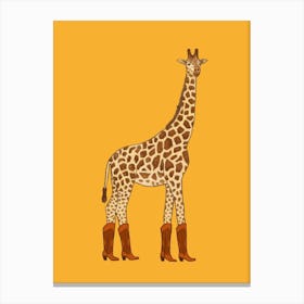 Jolene The Cowgirl Giraffe Canvas Print