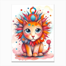 Sunny Mane, the Dreamy Lion Cub Canvas Print