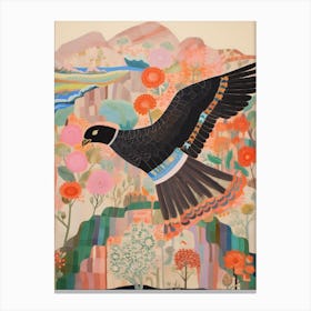 Maximalist Bird Painting California Condor 2 Canvas Print