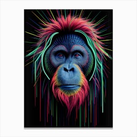 Neon Gorilla Canvas Print