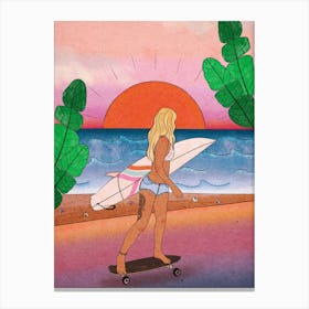 Surfer Girl Canvas Print
