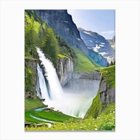 Gavarnie Falls, France Majestic, Beautiful & Classic (3) Canvas Print