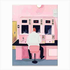 Man In A Pink Room Canvas Print