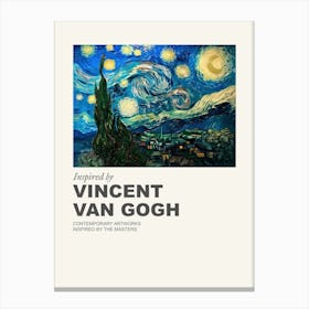 Museum Poster Inspired By Vincent Van Gogh 5 Canvas Print