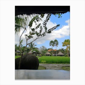 Rice Field View in Bali Canvas Print