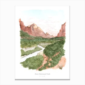 Utah Zion National Park Canvas Print
